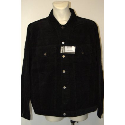 4437  Manžestrová bunda, černá  - vel. 5 XL,  6XL