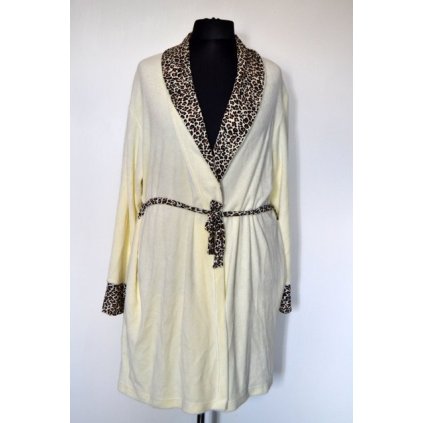 1588 Luxusní frote smetanový župan - vel. 3XL