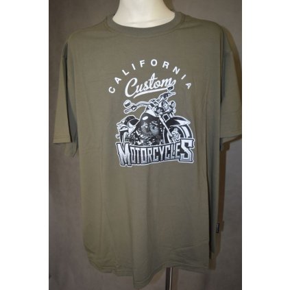 4600 Pánské triko khaki s potiskem, 5 XL,6XL