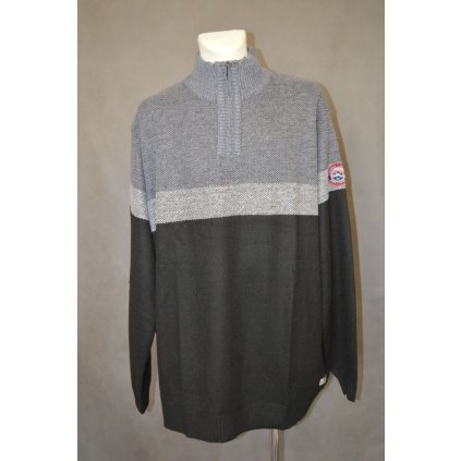 1023 Pánský svetr na kr. zip, 6XL