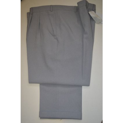 4642 šedé tesilové kalhoty, pas 130 cm