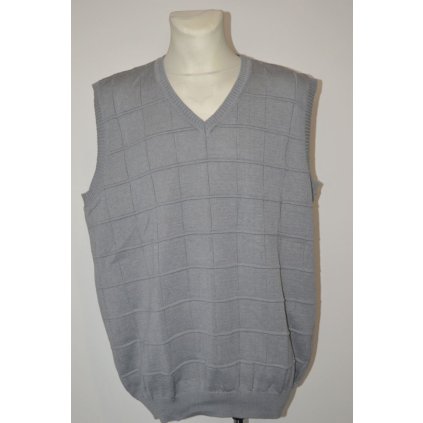 4644 Pánský šedý pulovr, 4XL-6 XL