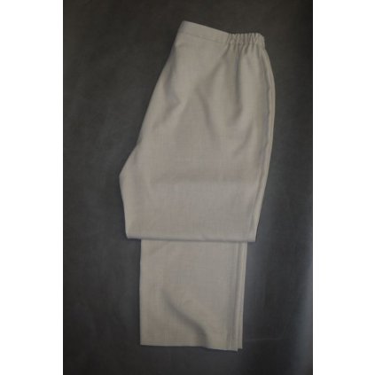 21 Dámské kalhoty béžové, vel. 52 (boky 128 cm)