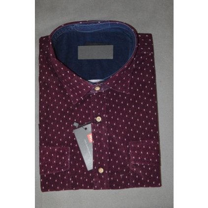 4269 košile manžestr,, bordo,47-50