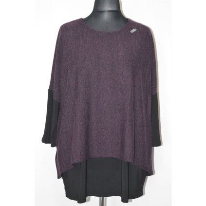 1618 Úpletová halena,efekt 2V1, 4 XL