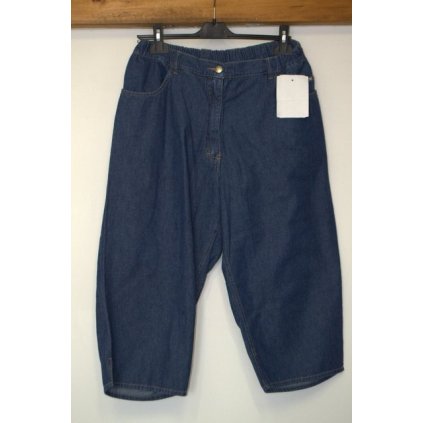 1620 Dámské riflové 3/4 kalhoty, v pase guma, boky 120,135cm