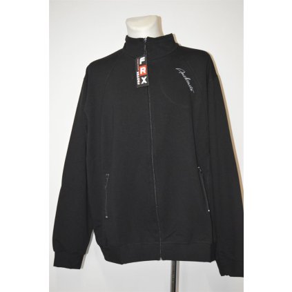 4202 letní  černá mikina, na zip,6XL