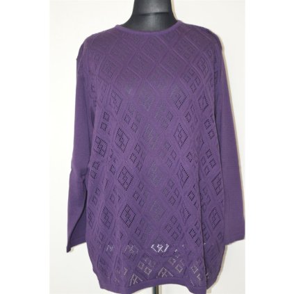 1356  Dámský svetřík, fialový, vel.5XL