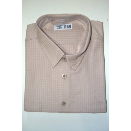 4057 Pánská béžová košile se vzorečkem, dl rukáv - vel. 52