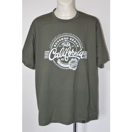 4104 triko khaki s potiskem, kr. rukáv,5 XL