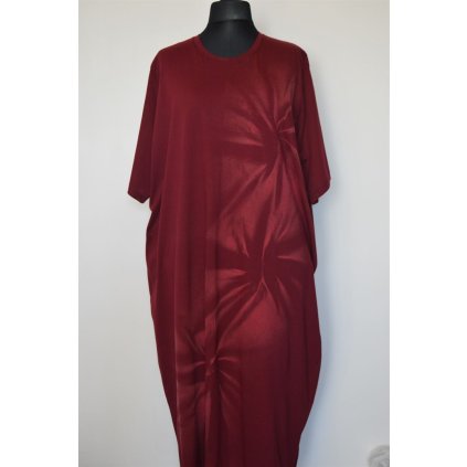 1645 Šaty savované, bordo, vel. 140-210 cm