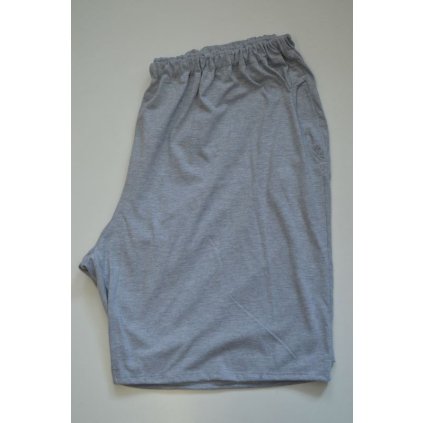 4301 slabé MAXI  bavlněné kraťasy, šedé 4XL-6XL