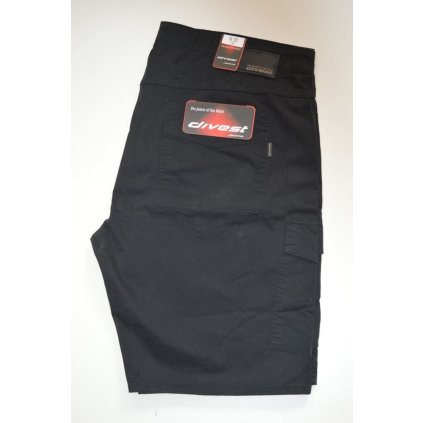 4133 Kraťasy černé, kapsáčové, pas 106-150cm