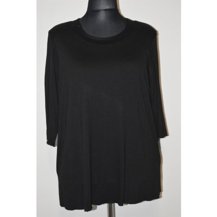 1113 Dámská halenka, černá, loktový rukáv, vycpávky, XL -4XL