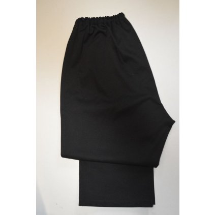 1324 Dámské černé kalhoty do gumy, boky 130-220 cm