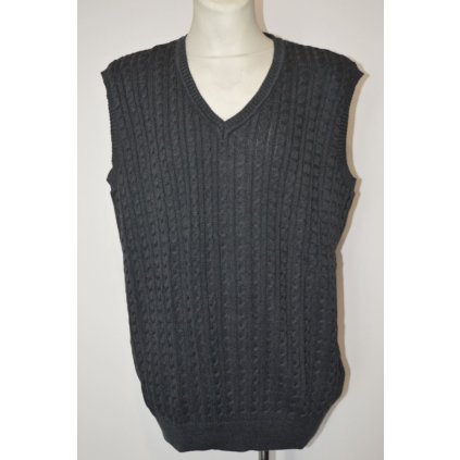 4338 Pánský šedý pulovr, vel. 4XL-7XL