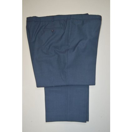 4525  Pánské tm. modré společenské kalhoty, pas 142cm