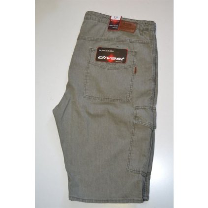 4185 Kraťasy - kapsáče,  barva oliva, obvod pasu: 112 - 120  cm