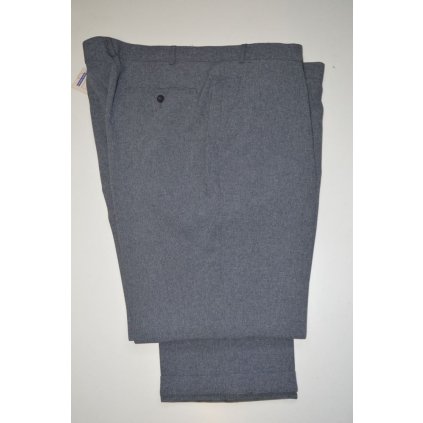 4314 Šedé tesilové kalhoty, prodloužené, pas 130 cm