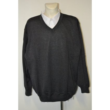 4287 Svetr do "V",společenský,  černý a šedý, v. XL,3XL