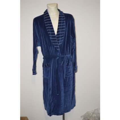 4252 Luxusní župan tm. modrý, 3 XL,5XL