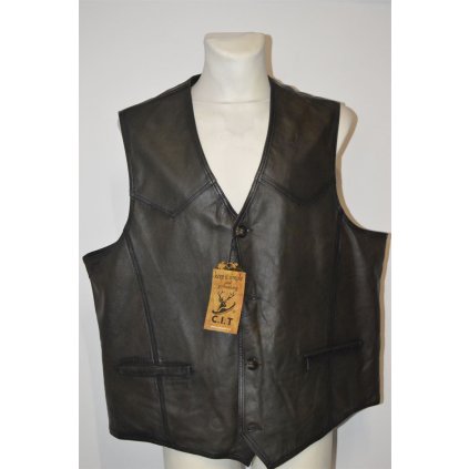 4102  Pánská kožená vesta, 4XL