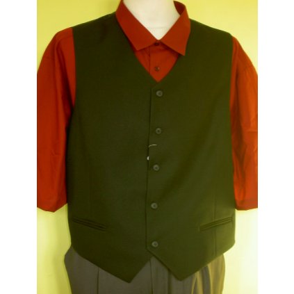 4474 Pánská černá společenská vestička - vel. 62-70