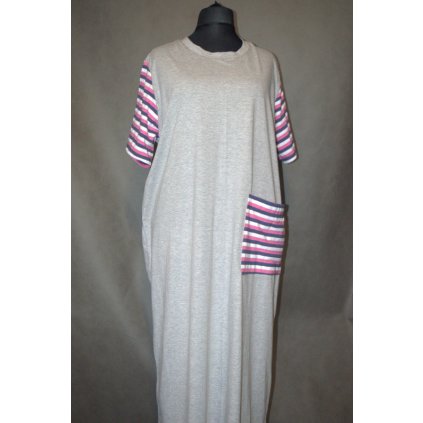 1268 Domácí šaty, šedé, vel.130-210cm
