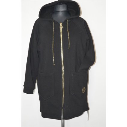 1252 kabátek černý, na zip vel.XXL,4XL