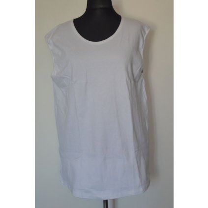 1098 Triko bílé bez rukávů, 2XL