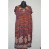 1461  MAXI fáčové letní šaty,hnědooranžový vzor