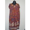1461  MAXI fáčové letní šaty,hnědooranžový vzor