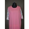 1528 růžová noč. košile, kr. rukáv,vel. 4XL-10XL