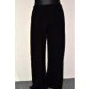 1221 Dámské černé společenské kalhoty - vel. XL-4XL