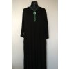 1124 Dámské černé šaty princesové, 3/4 rukáv - vel. 3XL, 4XL