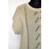 1140 Béžový pletený svetřík se spladlými rukávy - vel. 2XL