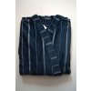 4568 Luxusní župan s vetkaným proužkem - barva: petrolej  - vel. 3XL - hrudník: 150 cm