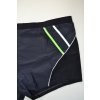 4054 Plavky s nohavičkou, černé s proužky vel. 2 XL