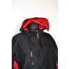1144 Jarní bunda černo-červená s kapucí- obvod hrudníku: 154  cm
