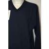 4432 Pánský vlněný slabší svetr, do "V", jednobarevný, 3 XL