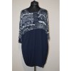 1344 tunika-šaty , tm. modré, 4 XL