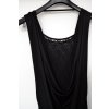 1310 Černá dámská tunika bez rukávů + top - obvod hrudníku: 82 cm - SLEVA!!!