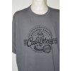 4605 Pánské triko tm. šedé s potiskem,5XL