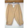 1608 Dámské 3/4 béžové kalhoty, bavlněné, 3XL boky 140 cm