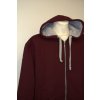 4264 Pánské mikina bordo na zip vel.  4XL-7XL