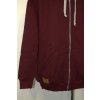 4264 Pánské mikina bordo na zip vel.  4XL-7XL