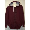4264 Pánské mikina bordo na zip vel.  4XL-7XL