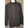 4029 Pánská fleesová bundo- mikina, černá, na zip,4XL-7XL