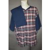 4049 Pyžamo bavlna, na knoflíky s kapsama,4XL,5XL