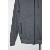 4204 Mikina šedá, na zip, 5XL
